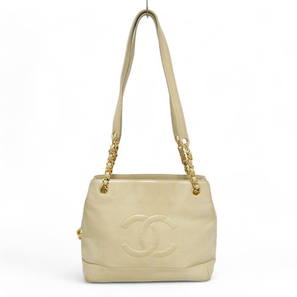 Chanel Lambskin Chain Bag Ivory Gold